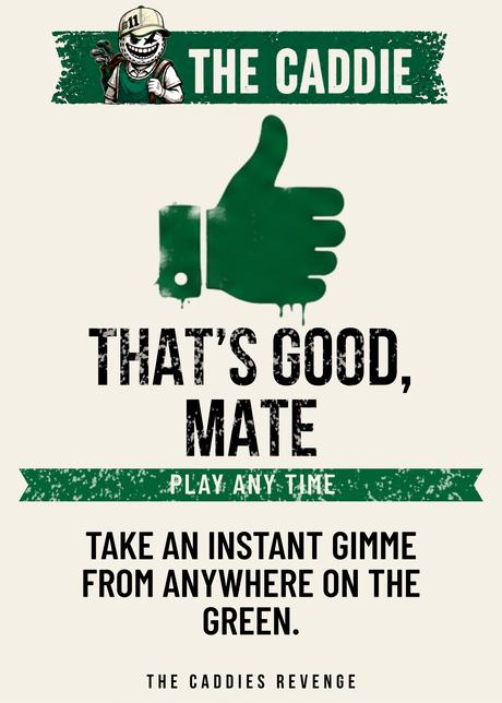 An example The Caddie card.